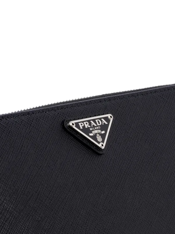 Prada Large Saffiano Leather Wallet | Black | FARFETCH