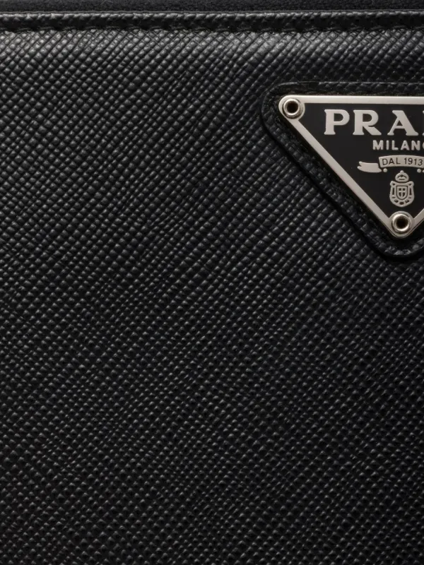 Prada Large Saffiano Leather Wallet | Black | FARFETCH