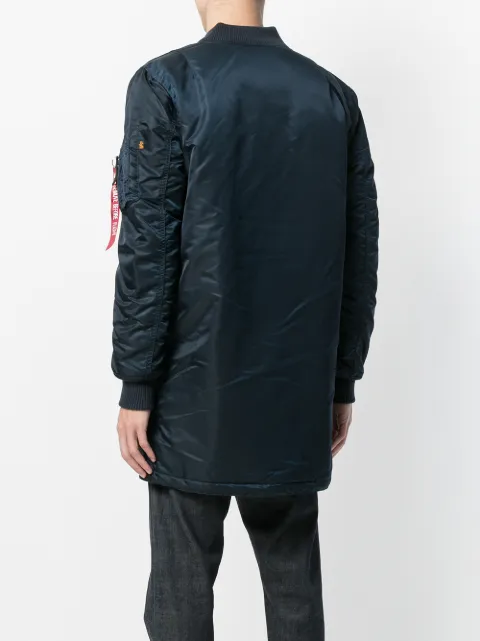 alpha industries longline bomber jacket