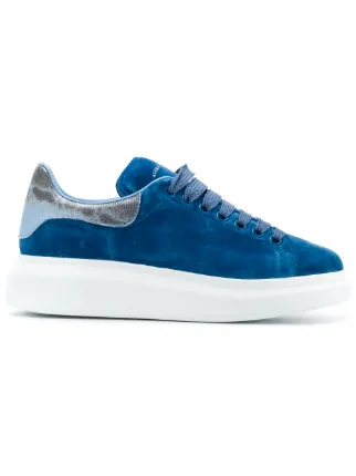 alexander mcqueen blauw suede