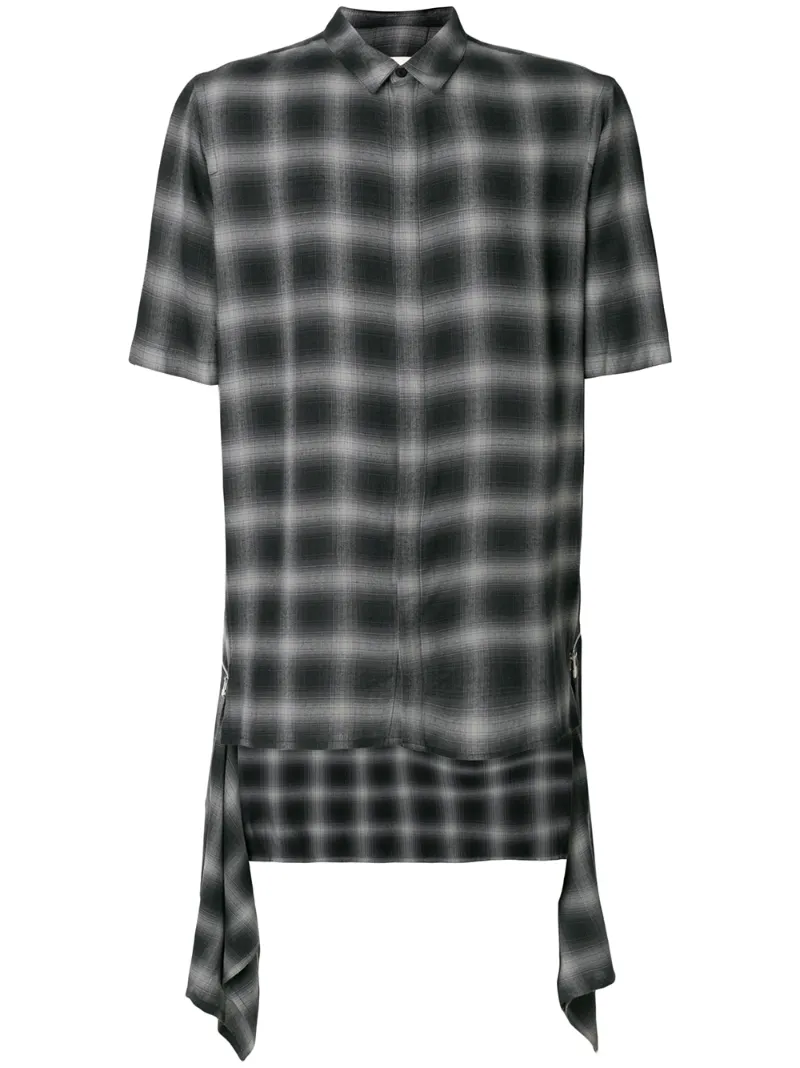 рубашка с короткими рукавами в клетку  Helmut Lang
