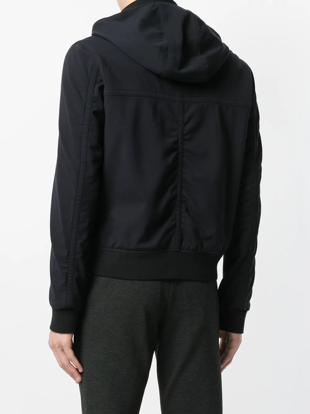 Wooyoungmi zipped hooded jacket Blauw