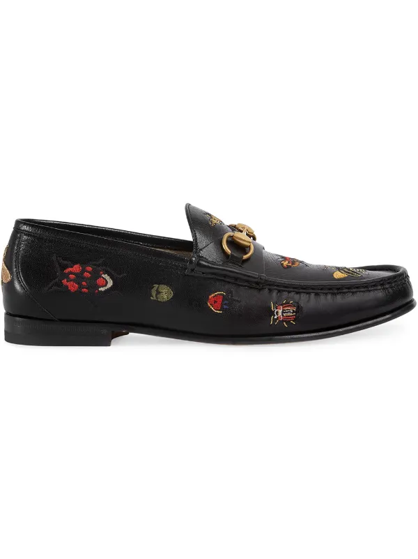 gucci bug loafers