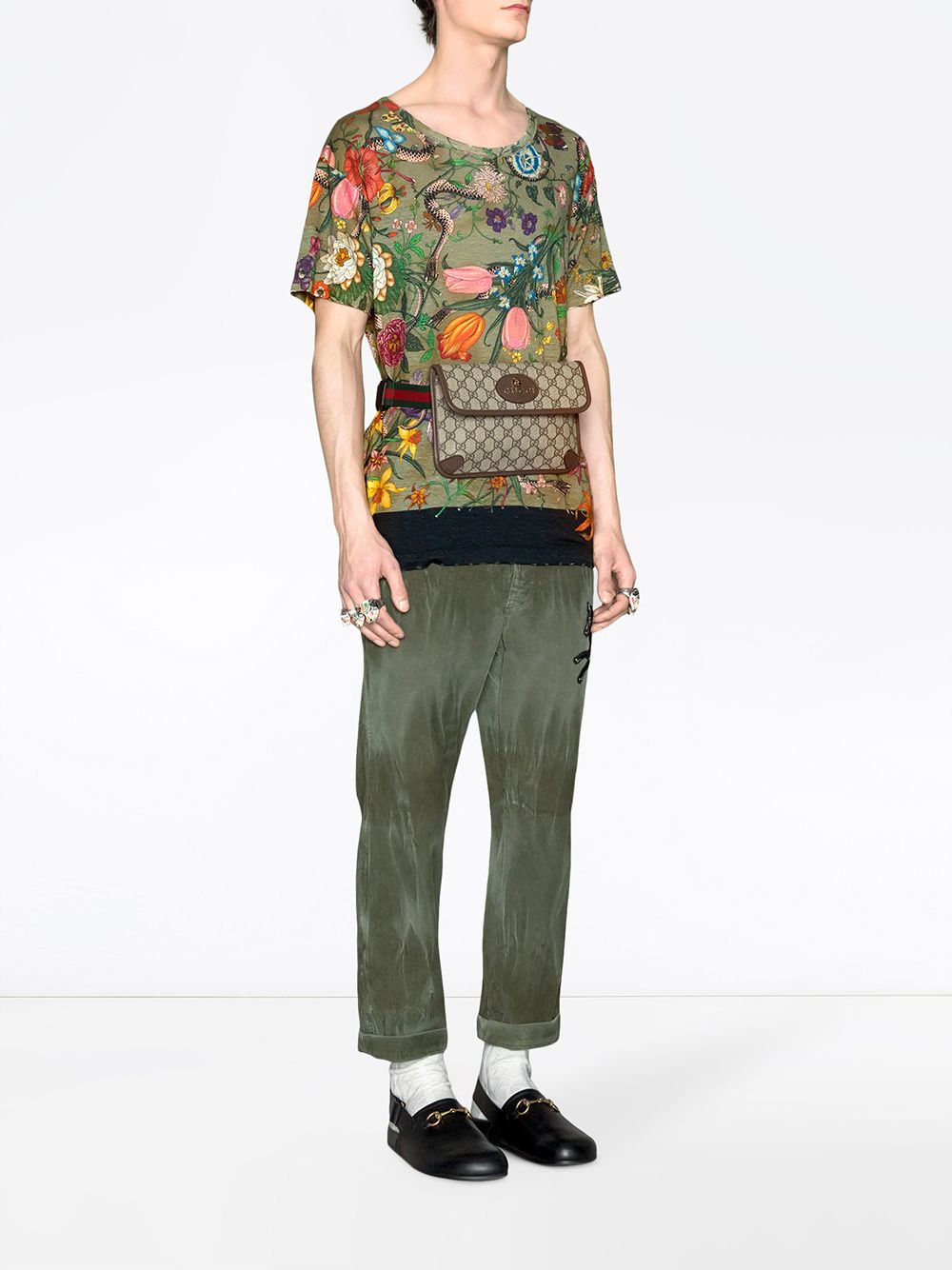 Gucci Flora Snake Print T-shirt - Farfetch