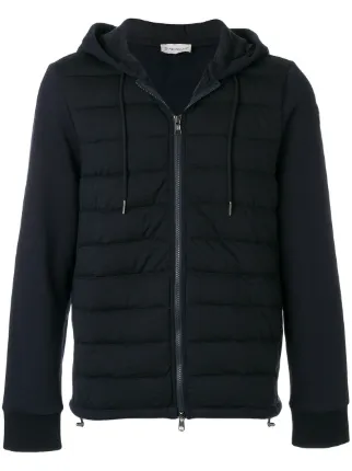 moncler black insulated knit hoodie moncler black insulated knit hoodie