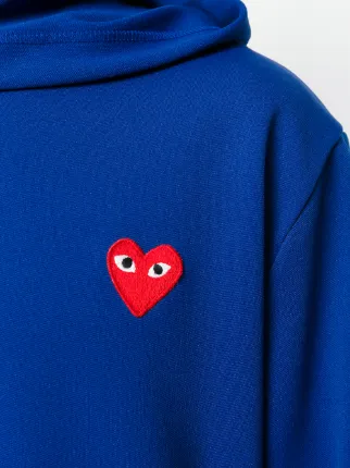 comme des garcons blue hoodie