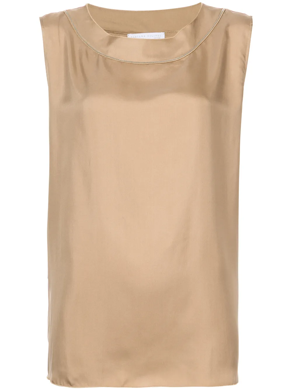 Fabiana Filippi sleeveless blouse - Marrone