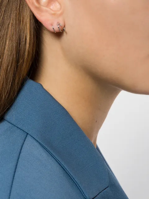 metallic Maria Black Bell Twirl earring 