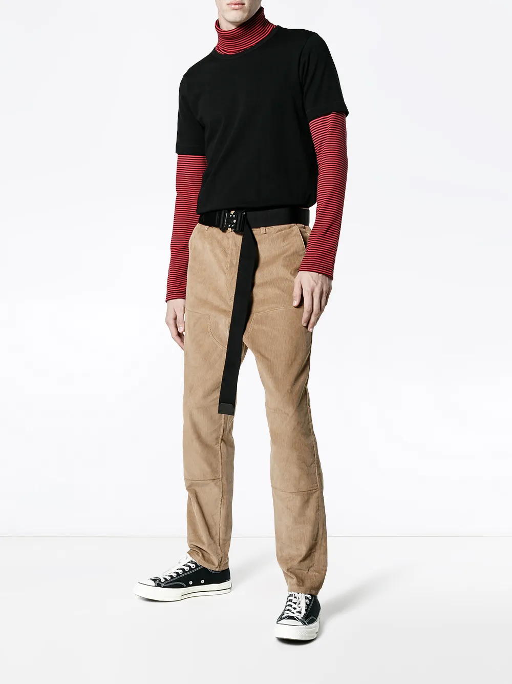 Merz B. Schwanen Black crewneck t shirt - Zwart