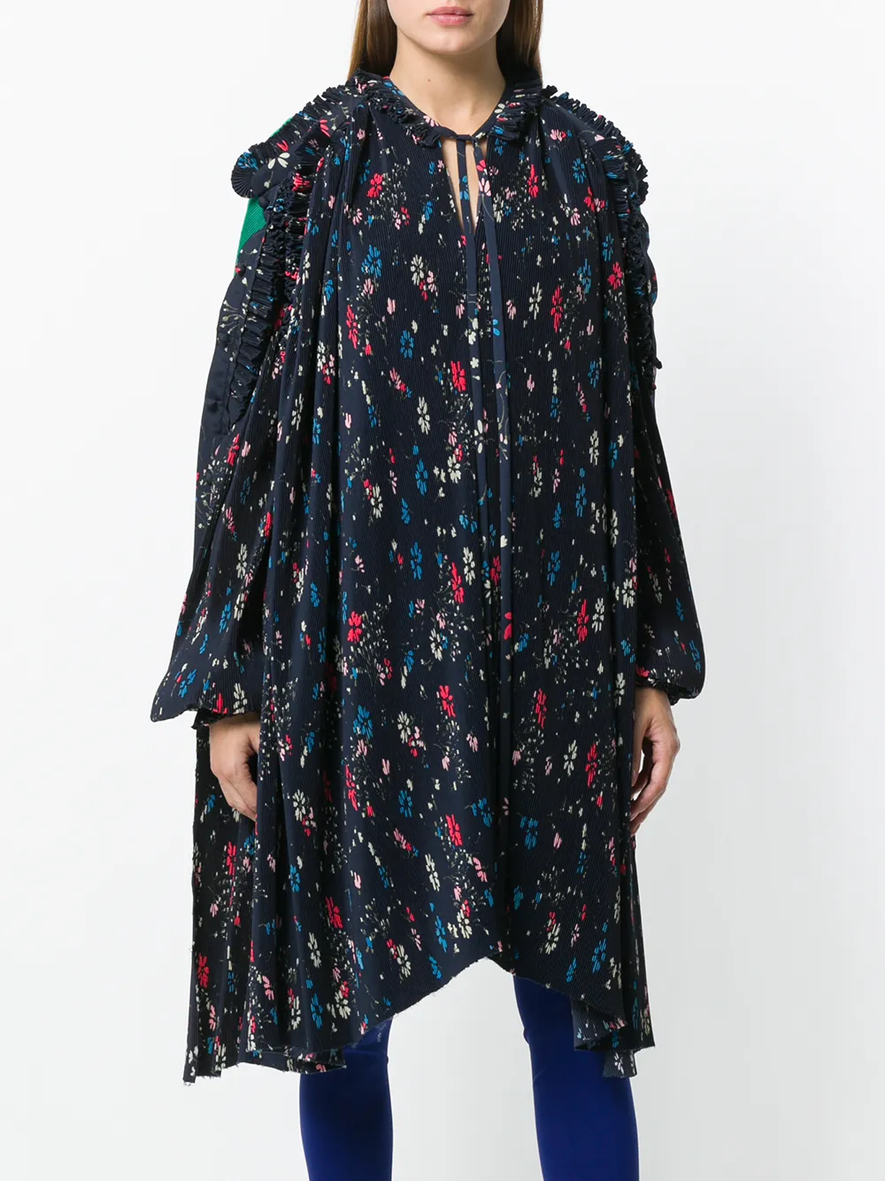  Balenciaga Semi Fitted Flou Dress   Blau 