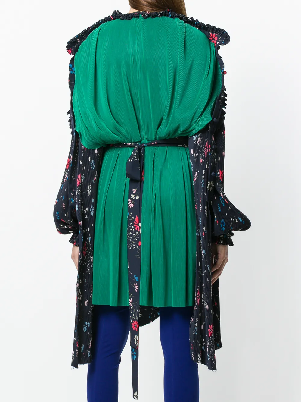 Balenciaga Semi Fitted Flou Dress Blauw
