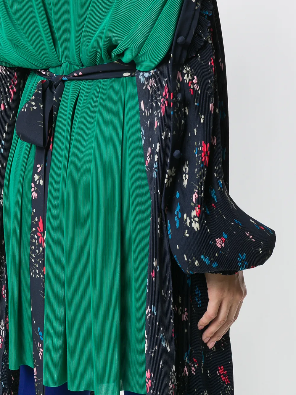 Balenciaga Semi Fitted Flou Dress Blauw
