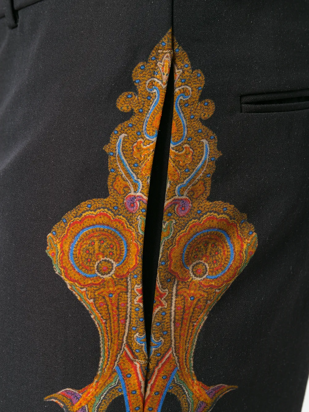 Alexander McQueen Paisley-patchbroek Zwart