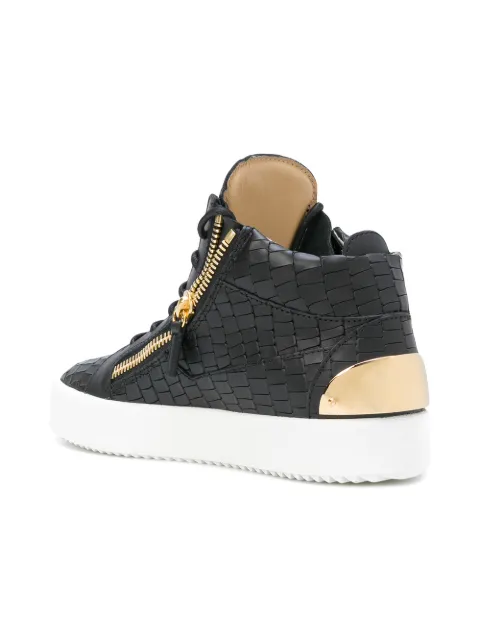 giuseppe zanotti croc embossed sneakers