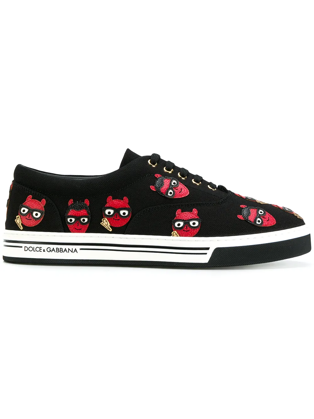 Dolce & Gabbana | Dolce & Gabbana 'Brooklyn' Sneakers mit DOLCE & GABBANA Ledersneakers super King Schwarz Herren
