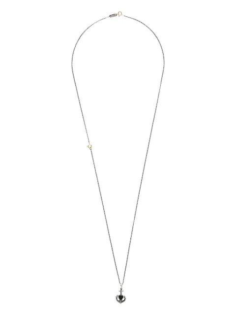 Ugo Cacciatori heart and anchor pendant necklace