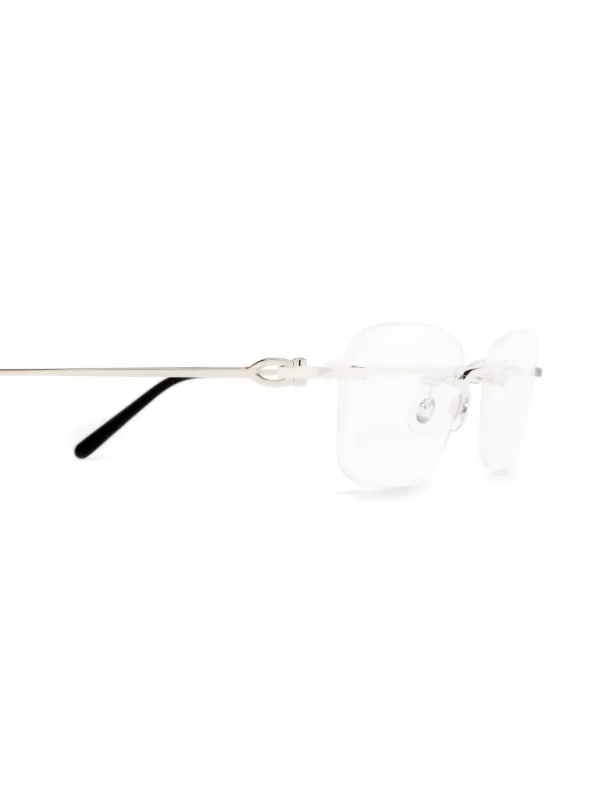 Cartier Eyewear C Décor Square Glasses Metallic FARFETCH NO