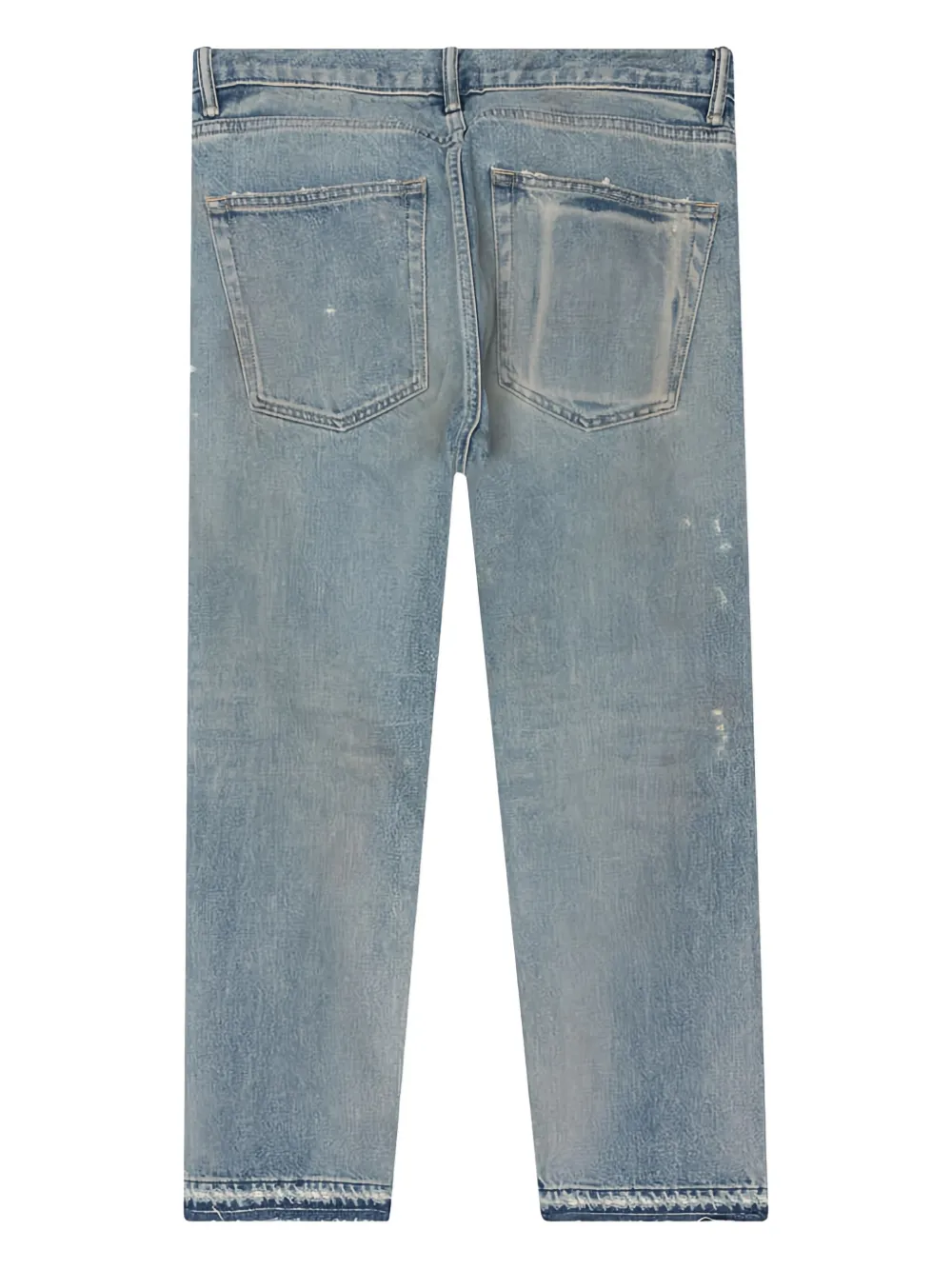 John Elliott cropped distressed effect jeans - Blauw