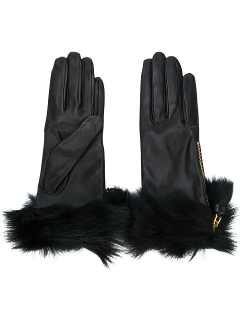 Prada fur trimmed gloves