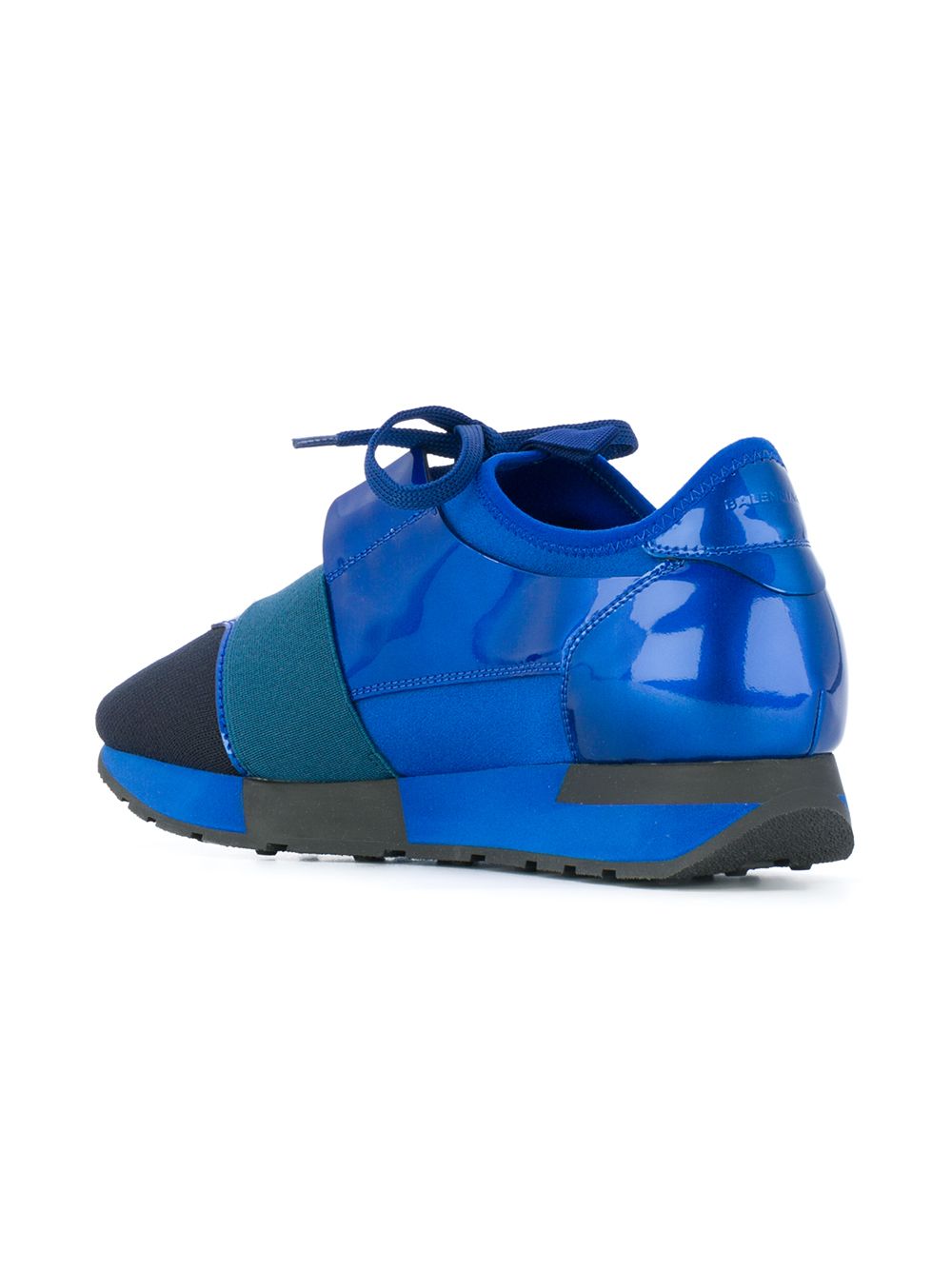 Balenciaga Blue Patent Race Runner sneakers