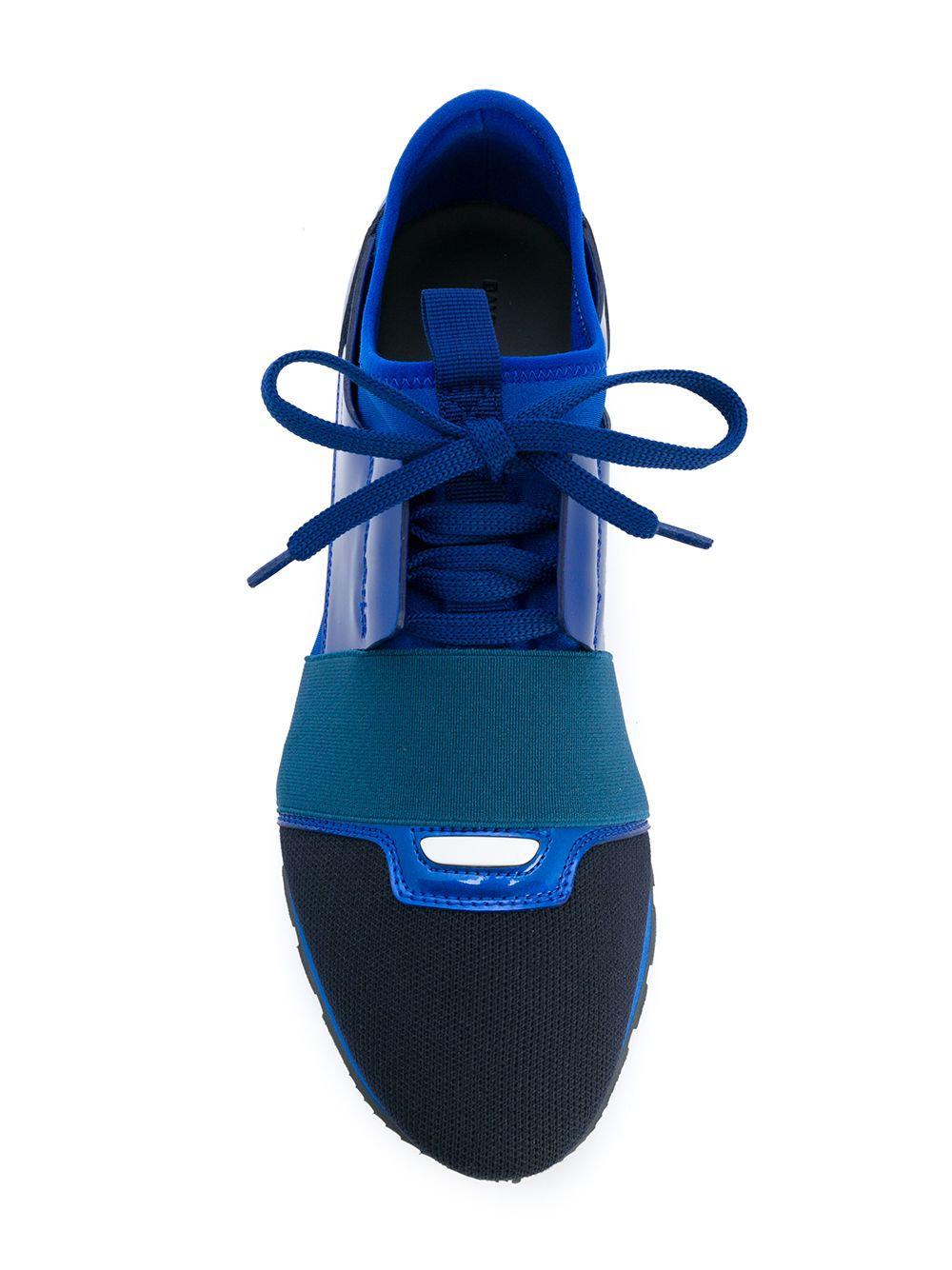 Balenciaga Blue Patent Race Runner sneakers