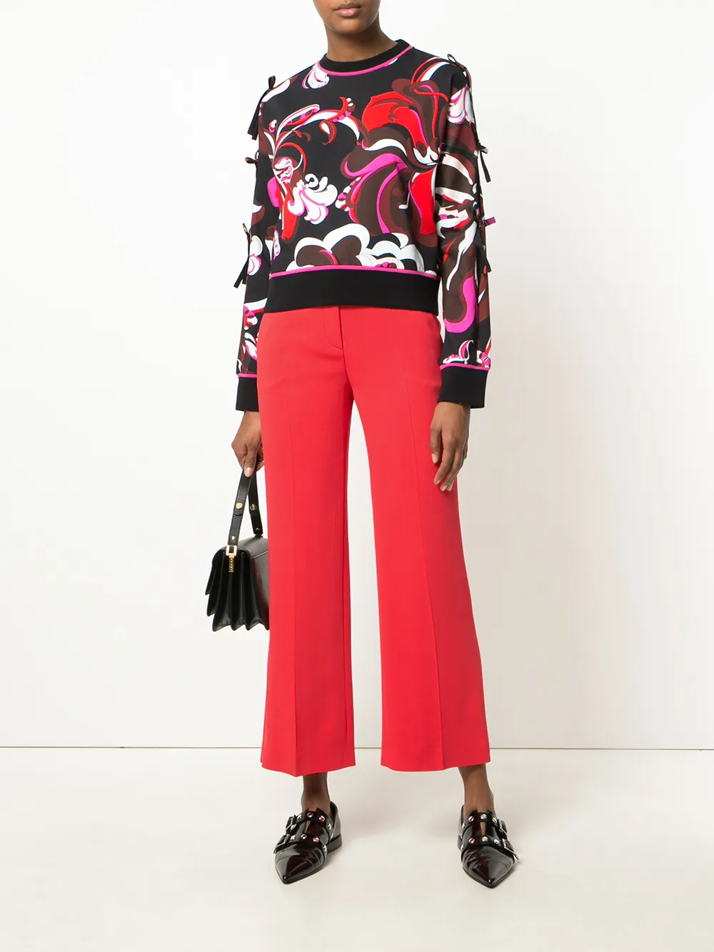 PUCCI high-waist cropped flared trousers - Geel