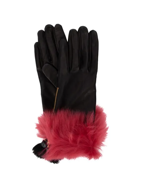 Prada fur-trim gloves 