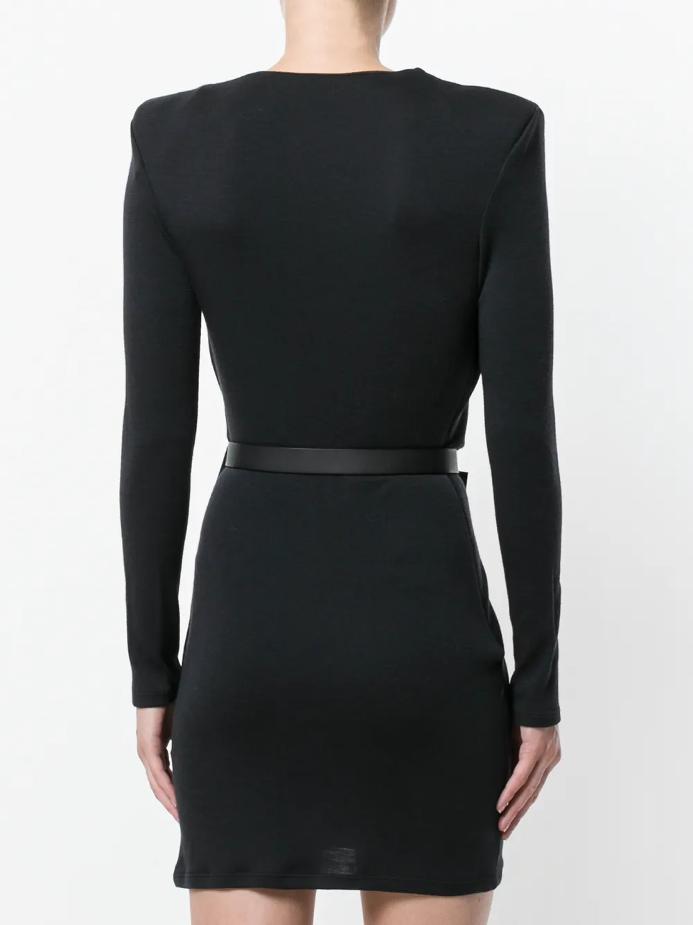 Balmain v-neck crossover dress Zwart