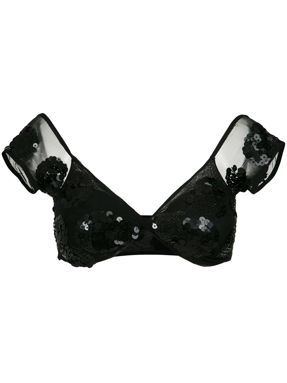 

Amir Slama sequin bikini top - Negro