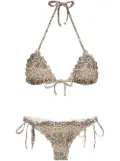 Amir Slama python print bikini set - Neutrals