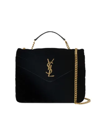 Saint Lau Small Black Loulou Monogram Velvet Bag Farfetch Saint Lau Small Black Loulou Monogram Velvet Bag