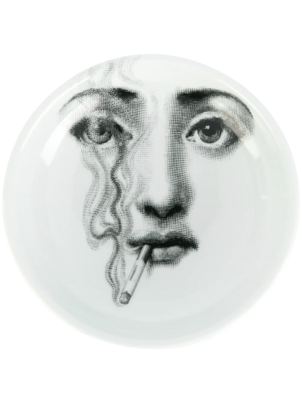 Fornasetti Face Print Ashtray In White