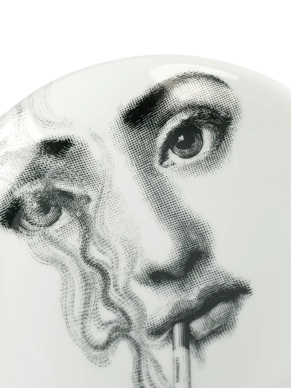 Fornasetti Face Print Ashtray In White