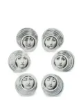 Fornasetti face print tumblers (set of 6) - White