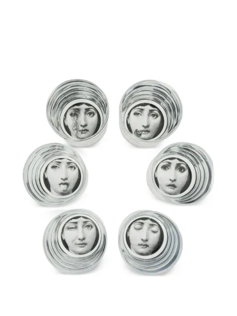 Fornasetti sæt med seks drikkeglas 