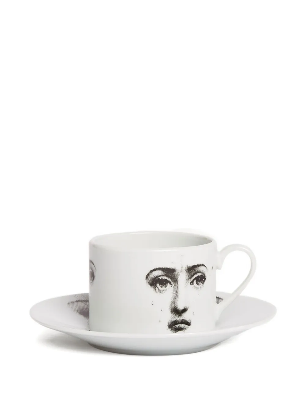 Fornasetti face print tea cup | Black | Image 1