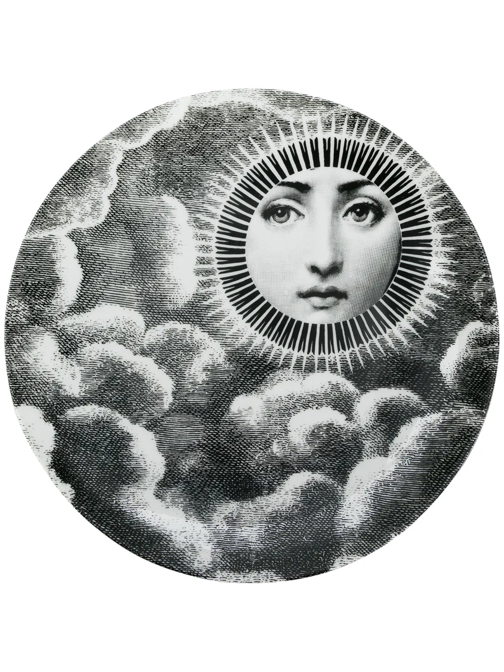 

Fornasetti plato con estampado de cara - Blanco