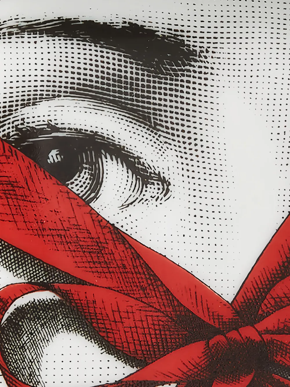 Fornasetti face print square plate | Image 5