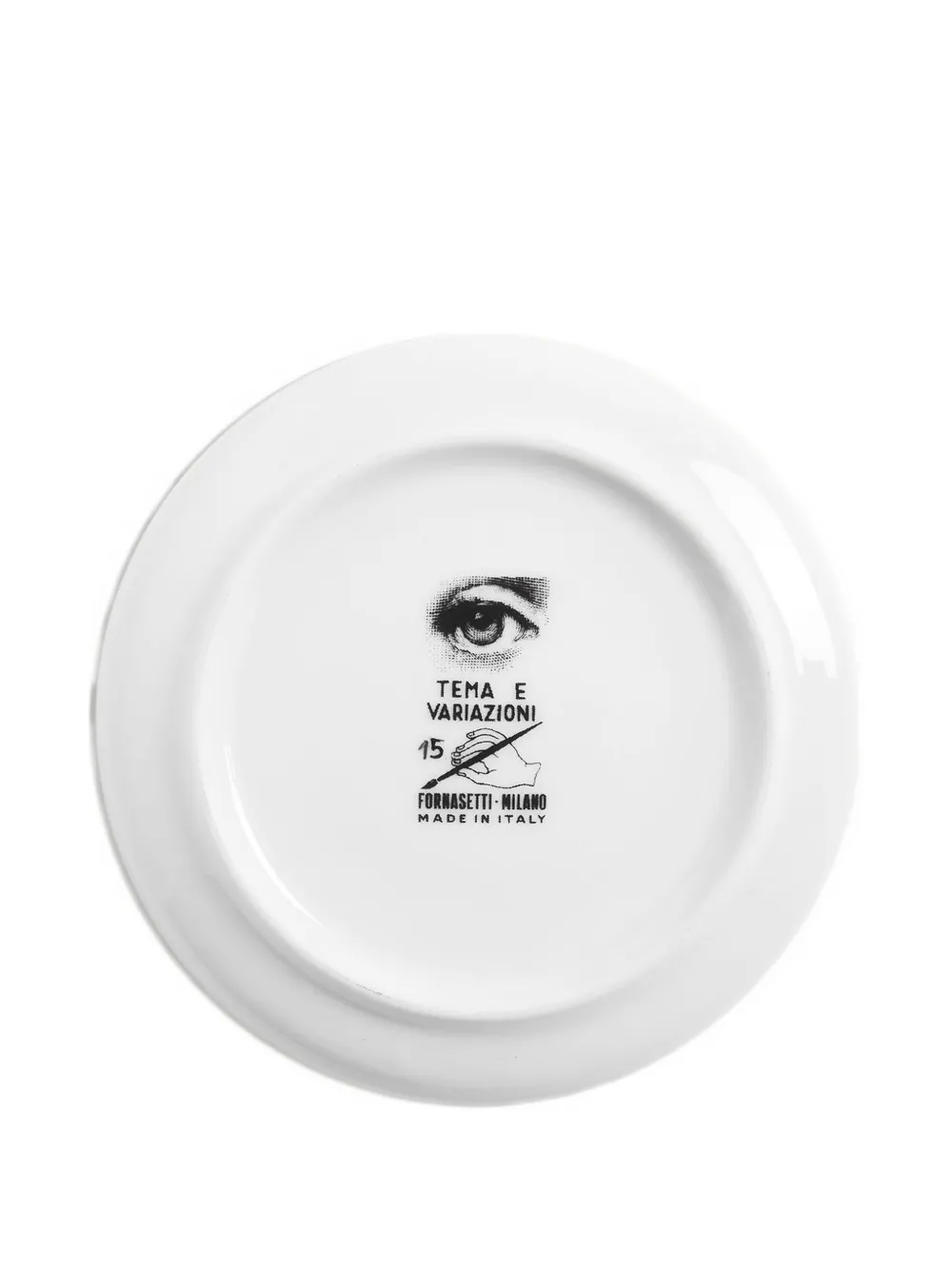 Fornasetti hand face print coaster | White | Image 1