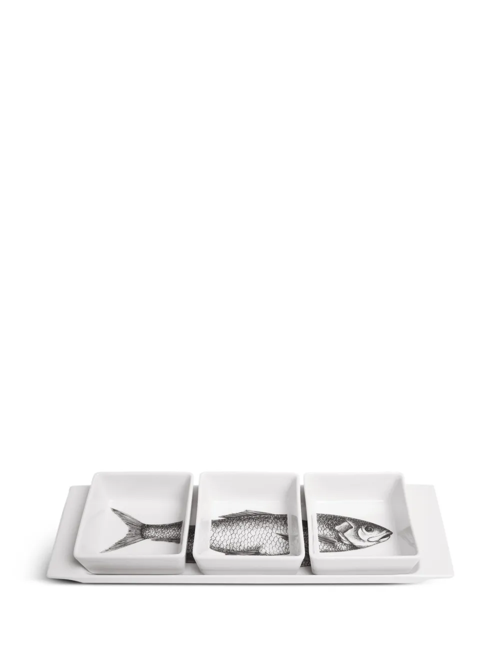 Fornasetti Sardine aperitivo set | bianco | Image 1
