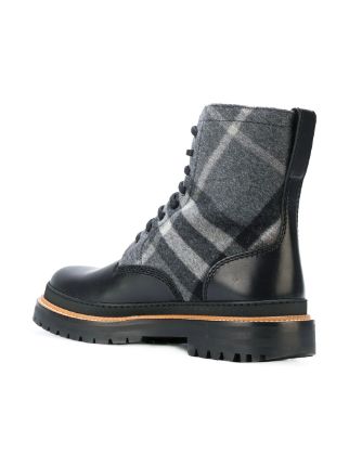 burberry check boots