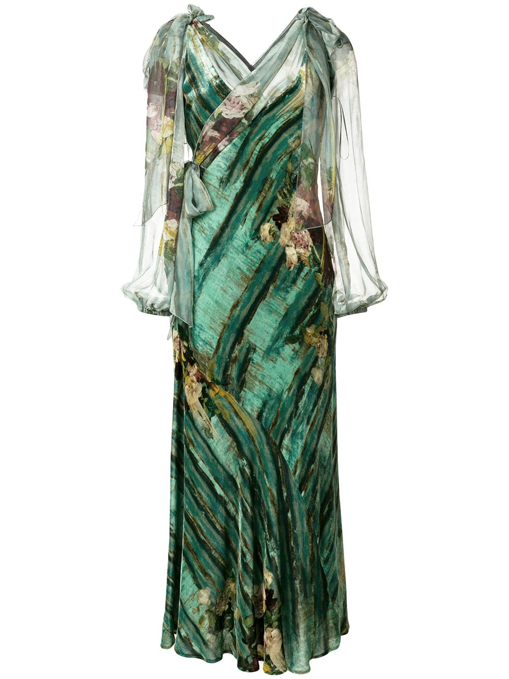 фото Alberta Ferretti платье с абстрактным цветочным принтом