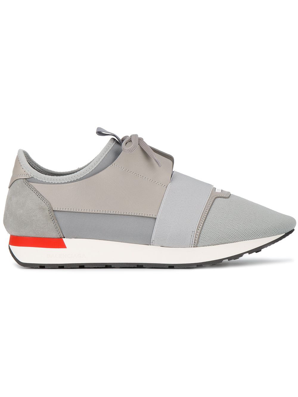 balenciaga race runner leather suede and neoprene sneakers