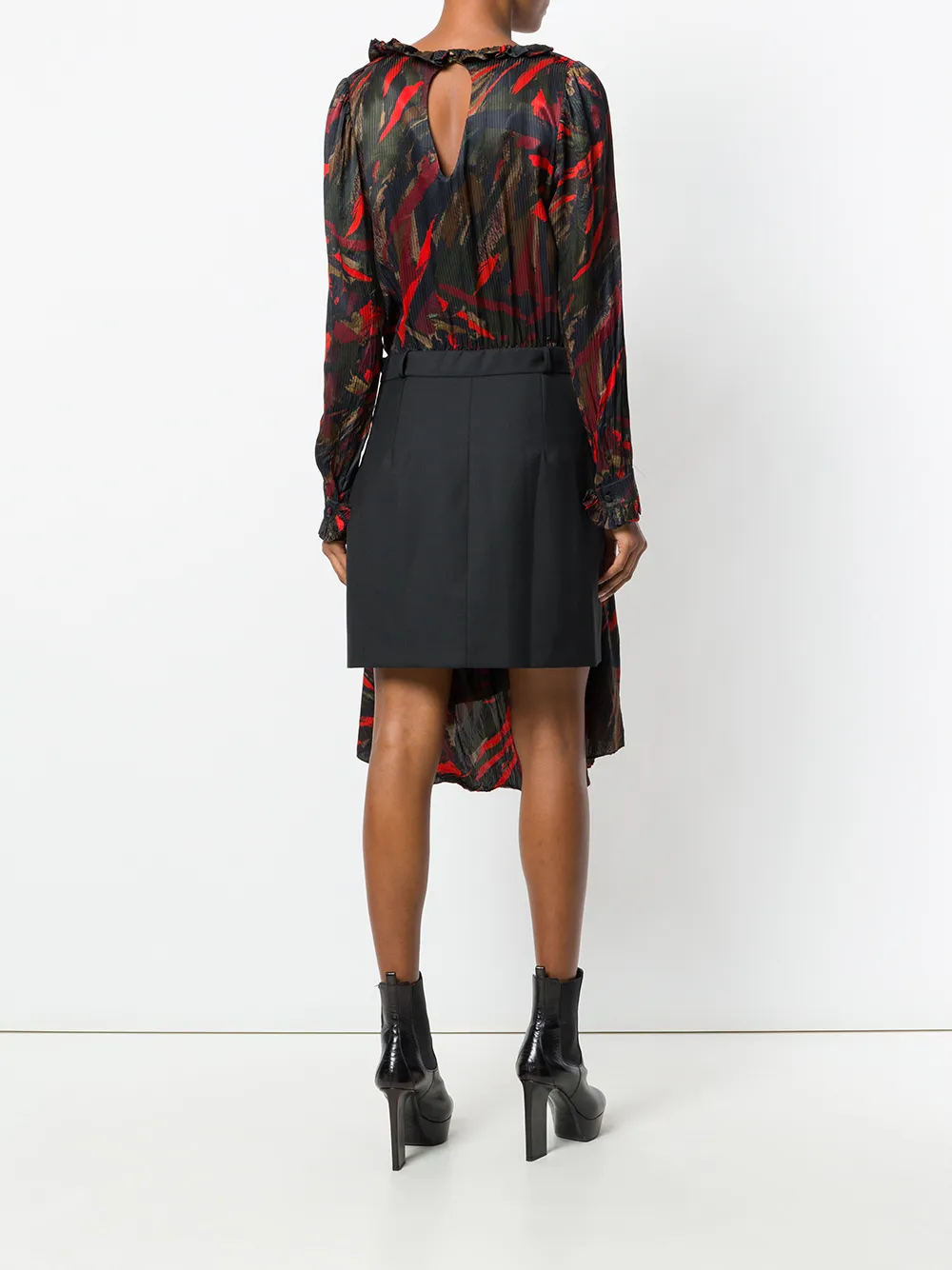 Balenciaga metallic jurk met V-hals Veelkleurig