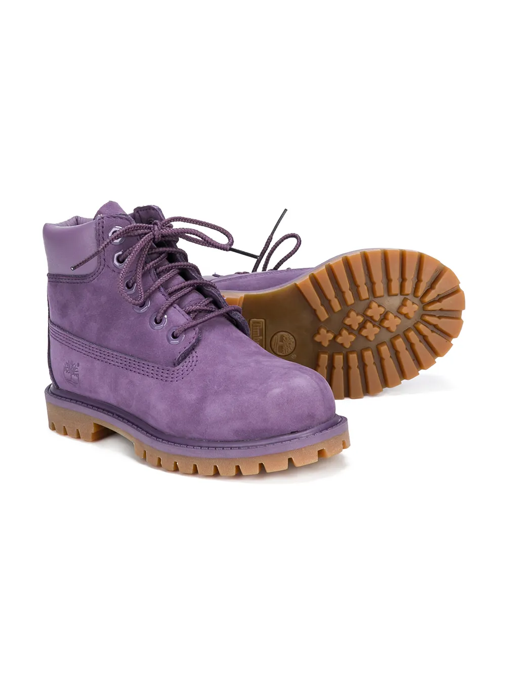 Timberland Kids lace-up ankle boots Roze