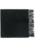 N.Peal woven fringe trim shawl - Black