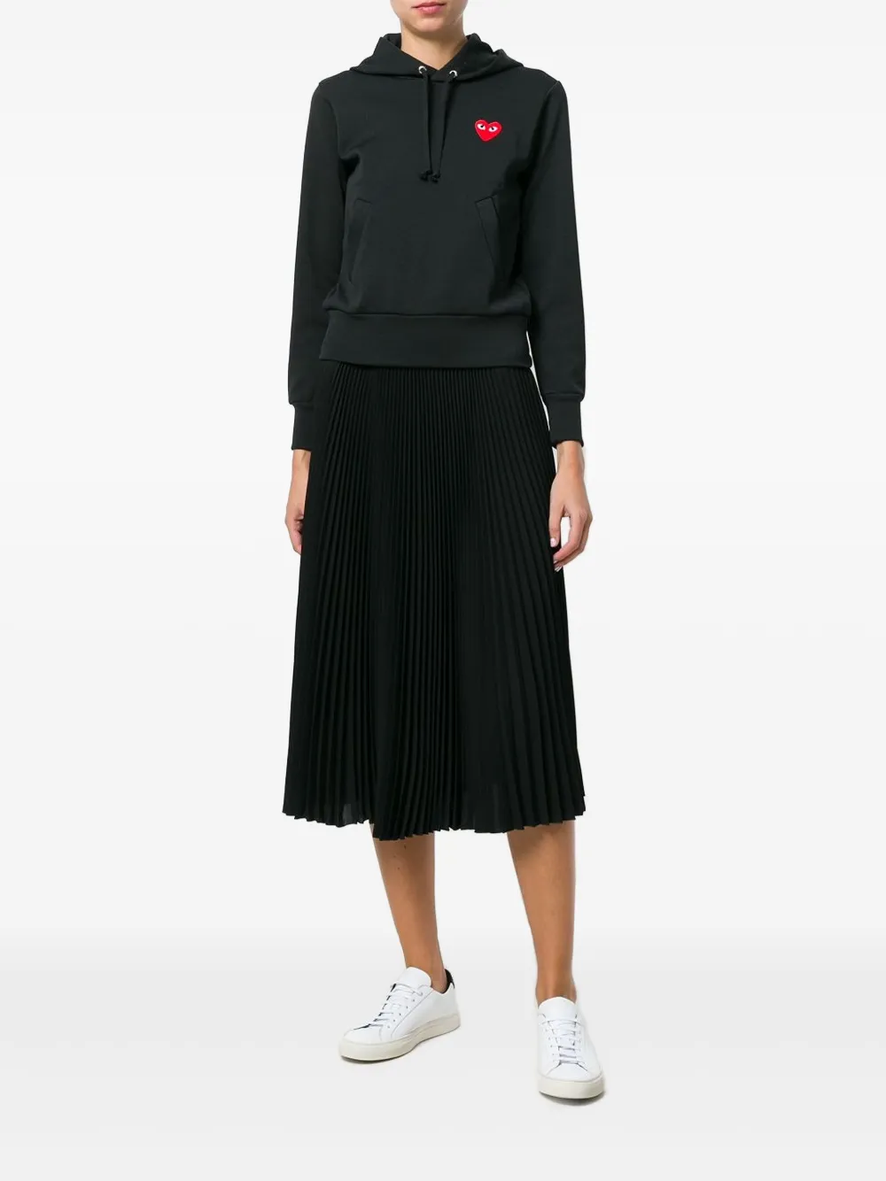 Comme Des Garçons Play heart-patch drawstring hoodie | Hoodies | Image 2
