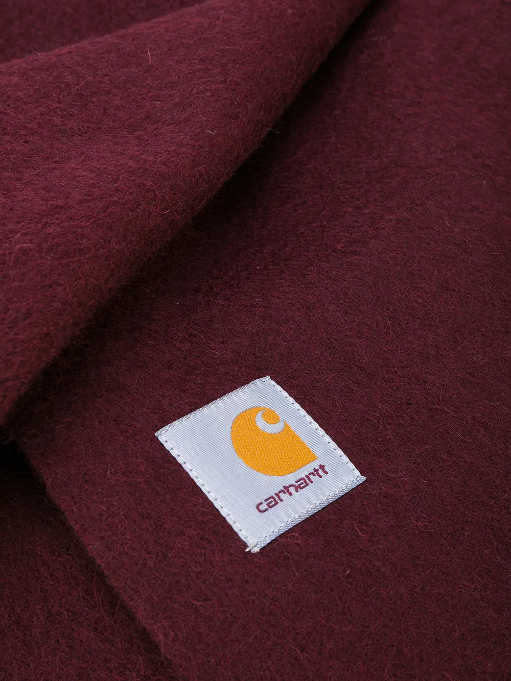 Carhartt WIP fringed knitted scarf Rood
