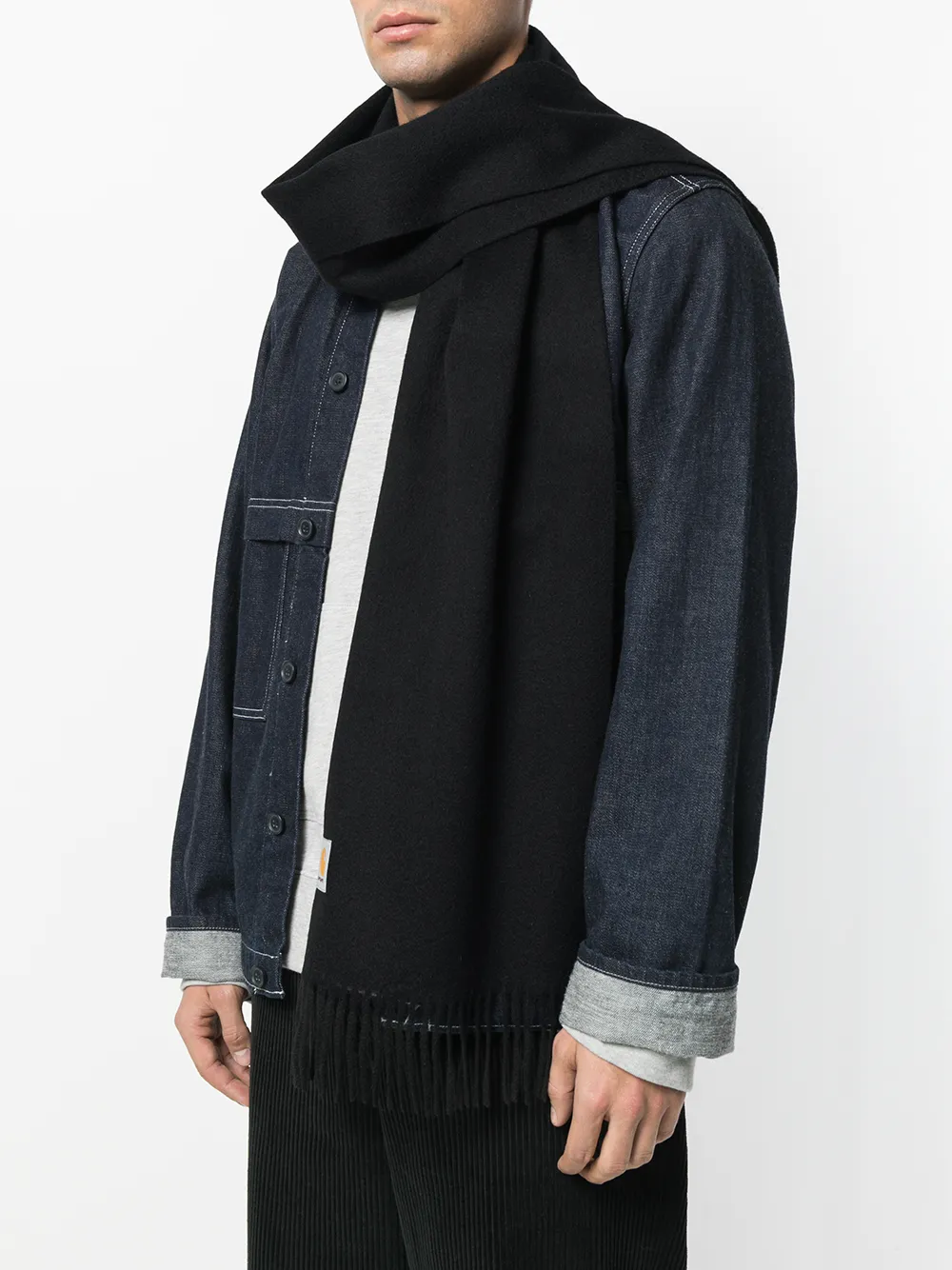 Carhartt WIP fringed knitted scarf | Image 2