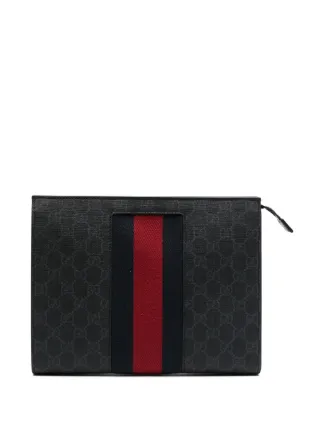 Gucci グッチ GGスプリーム ウェブ コスメポーチ - FARFETCH